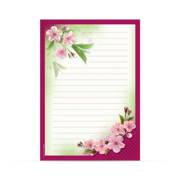 דפי רקע - פרחי דובדבן מנטור ורוד