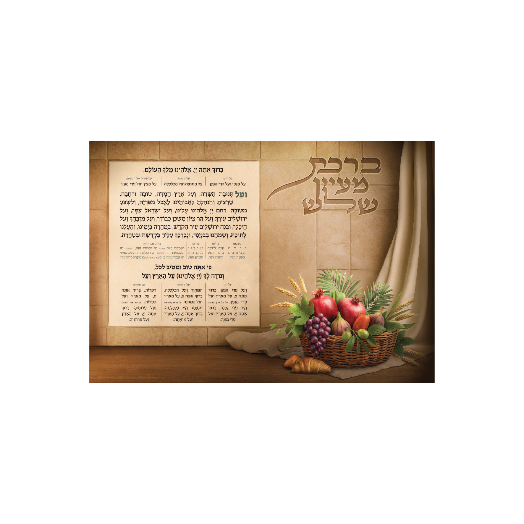 פוסטר ברכת מעין שלש